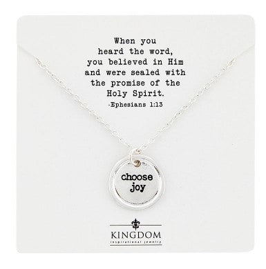 Sealed In Faith Necklace– Choose Joy