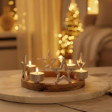 Wooden Tea Light Holder - Stars