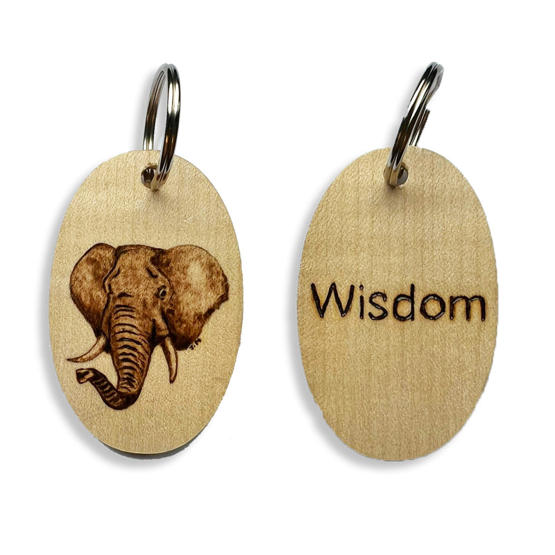 Wooden Keyring- Wisdom