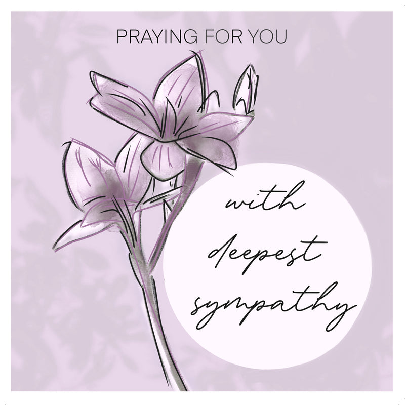 Praying For You With Deepest Sympathies Greetings Card