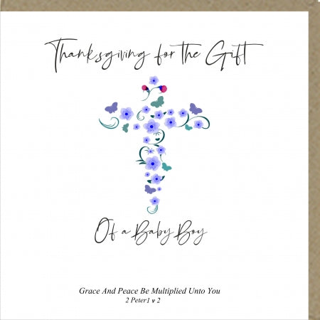 Thanksgiving The Gift Of A Baby Boy Greetings Card