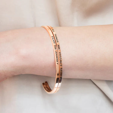 God is Within Her She Will Not Fail Bracelet- 18k Gold Plated