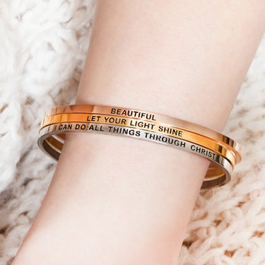 God is Within Her She Will Not Fail Bracelet- Silver