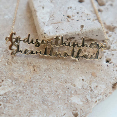 God Is Within Her Necklace - 18k Gold Plated