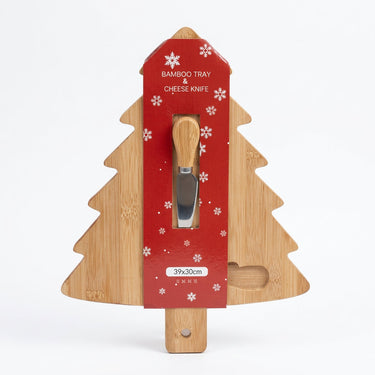 Tree Chopping Board & Cheese Knife