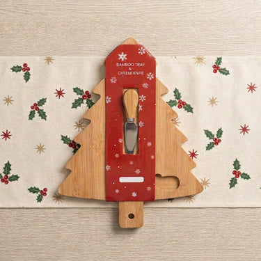 Tree Chopping Board & Cheese Knife