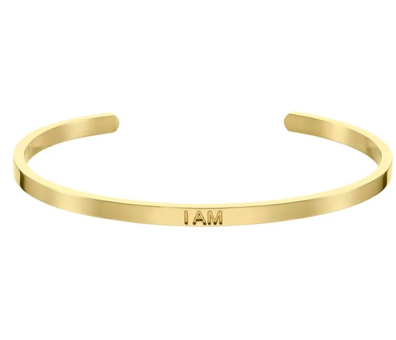‘I Am’ Affirmation Bracelet 14k Gold Plated