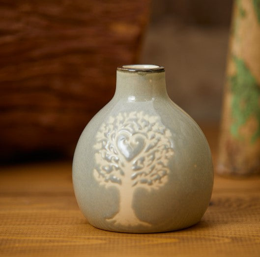 Tree Of Life Heart Vase