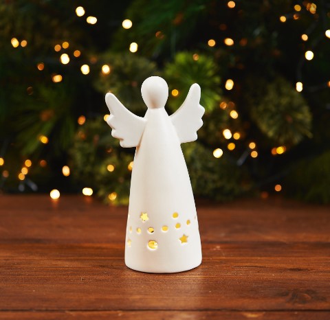 Cut out LED Angel Ornament (Small)