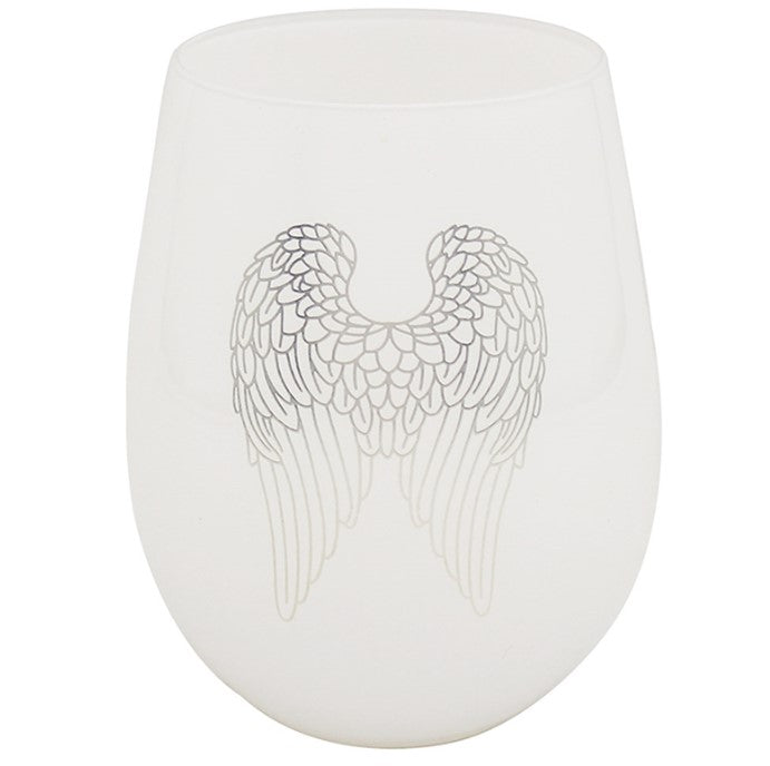 Glass With Angel Wing Design