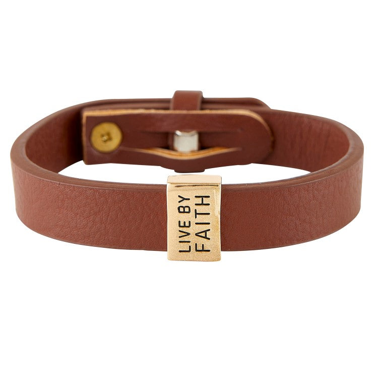 Boxed Leather Bracelet – Live By Faith