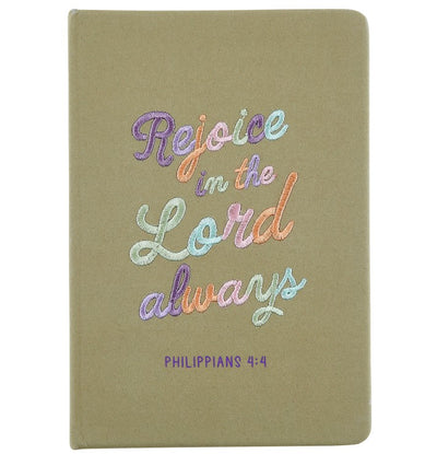 Embroidered Journal – Rejoice in the Lord