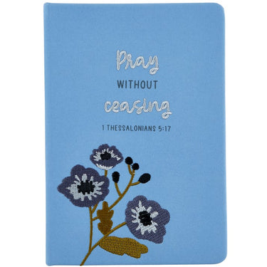 Embroidered Journal – Pray Without Ceasing