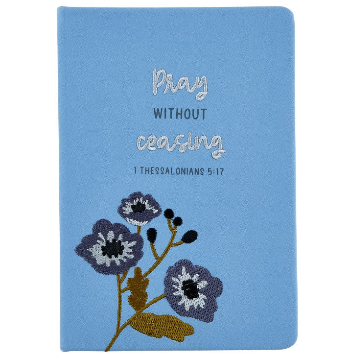 Embroidered Journal – Pray Without Ceasing