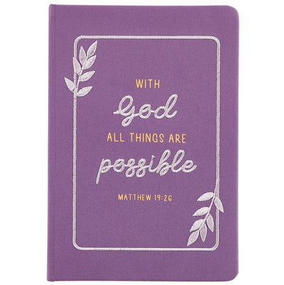 Embroidered Journal – All Things Are Possible