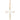 Rustic Hanging Cross- White 7"