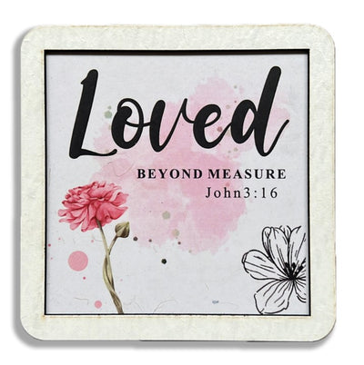 Set of 6 Coasters – Loved beyond measure