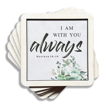 Set of 6 Coasters – I am with you always