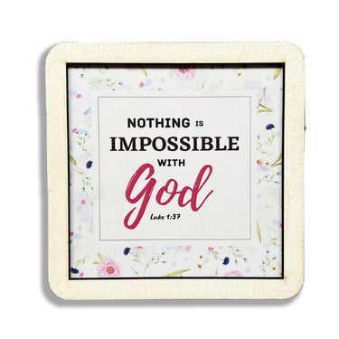 Set of 6 Coasters – Nothing is impossible with God