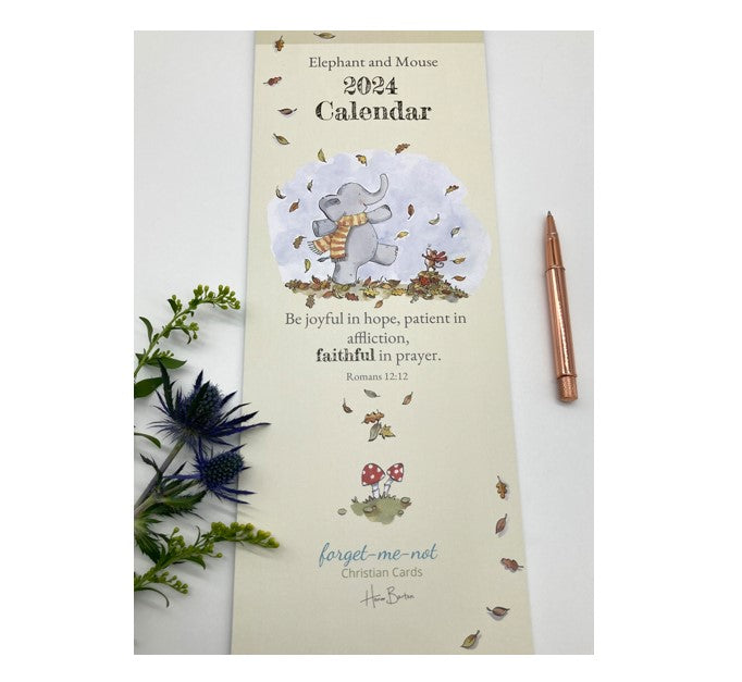 Elephant & Mouse 2024 Slimline Calendar