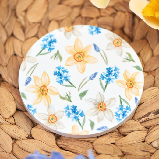 Daffodil & Hyacinth Coaster (set of 4)