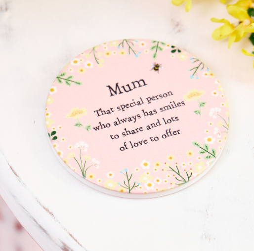 Floral Ceramic Mum Coaster