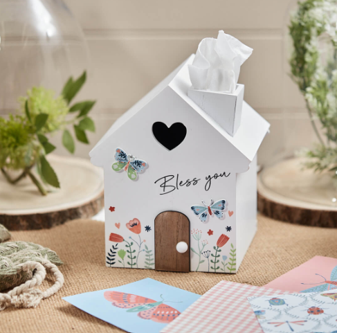 Tissue Box "Bless You" Floral