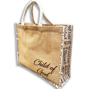 Child of God Jute Tote Bag