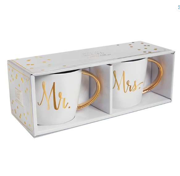 Gold Handle Mugs – Mr & Mrs