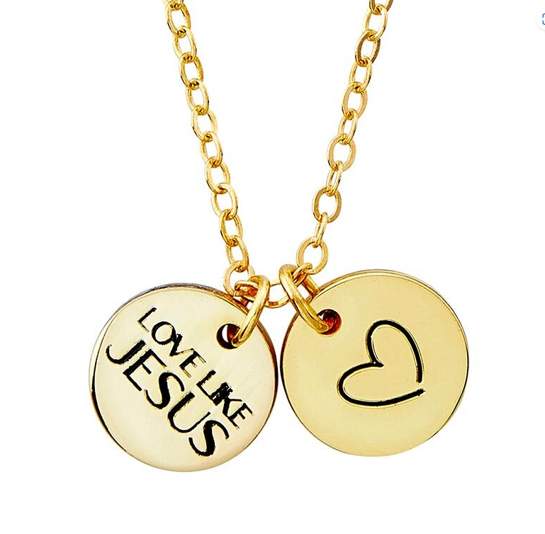 Double Coin Necklace – Heart