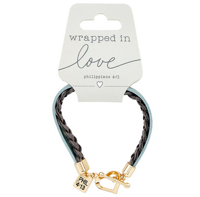 Wrapped In Love – Philippians 4:13 – Grey/ Blue