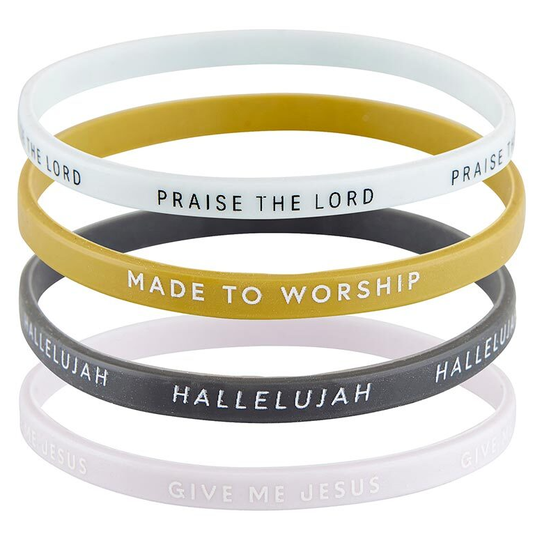 Silicone Bracelet – Made to Worship – 4 Pack