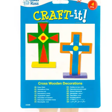 Craft It! Wooden Stand Up Crosses (pack of 4)