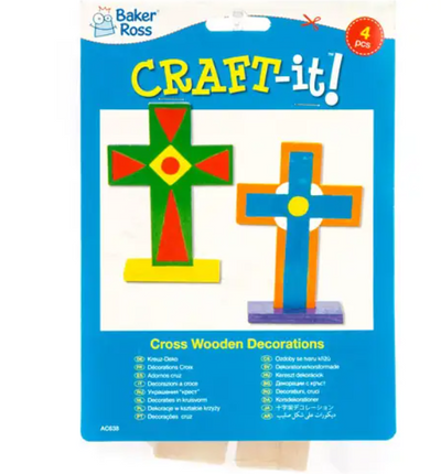 Craft It! Wooden Stand Up Crosses (pack of 4)