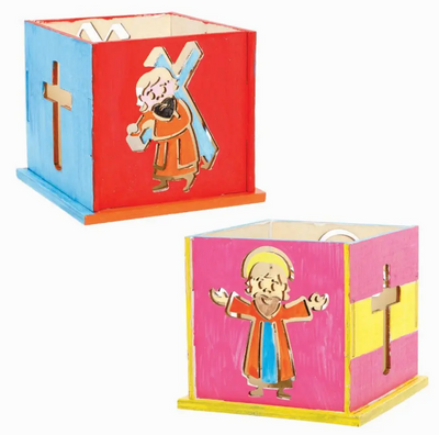 Holy Week Wooden Tealight Holder kits (pack of 3)