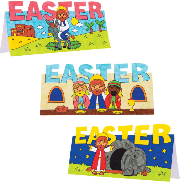 Easter Colour-in Pop-up Cards (Pack of 10)