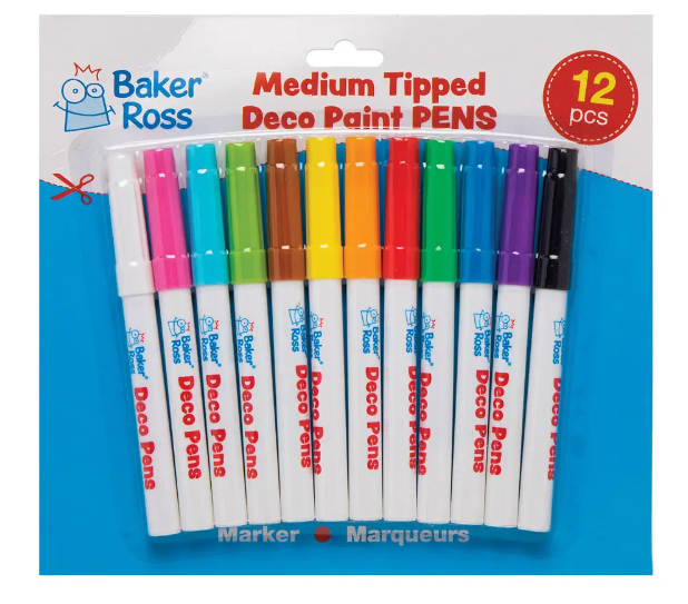 Multi- Purpose Arts & Crafts Deco Pens (12 pack)
