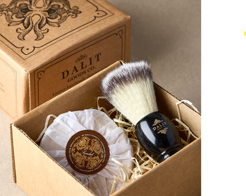 Sandalwood Shaving Soap with Brush Set