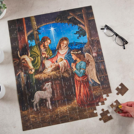 120-pc Jigsaw Holy Family Nativity