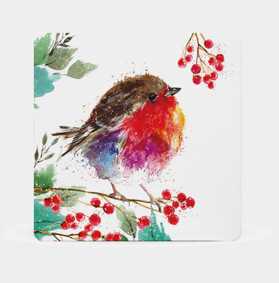 Joyful Robin Mug & Coaster Set