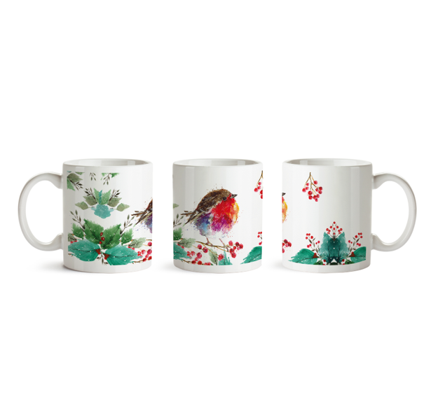 Joyful Robin Mug & Coaster Set