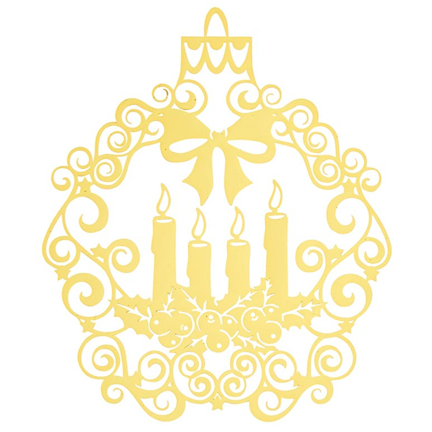 Advent Candles Brass Christmas Ornament