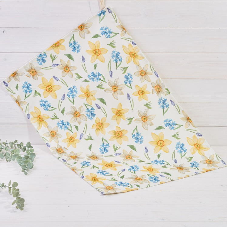 Daffodil & Hyacinth Tea towel