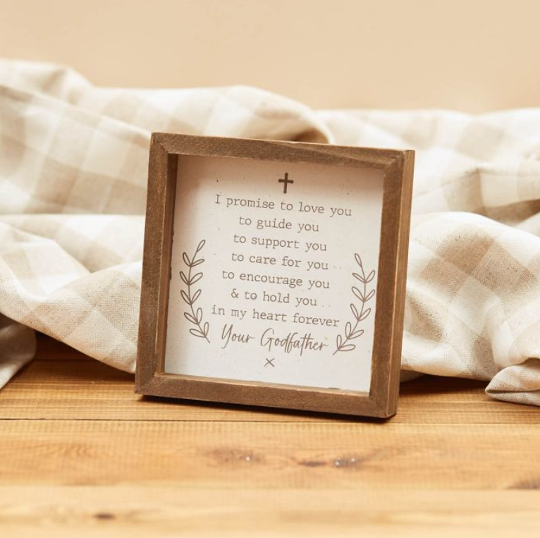 Baby Godfather- Plaque with Easel