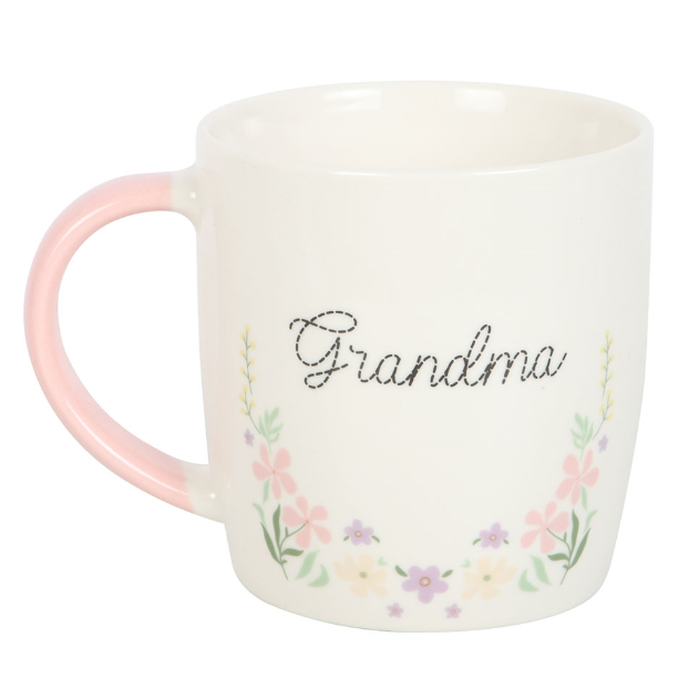 Grandma Pastel Floral Ceramic Mug