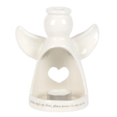 Guardian Angel Ceramic Tealight Holder