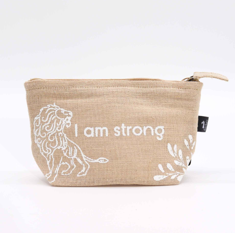 Jute Pouch - I am Strong