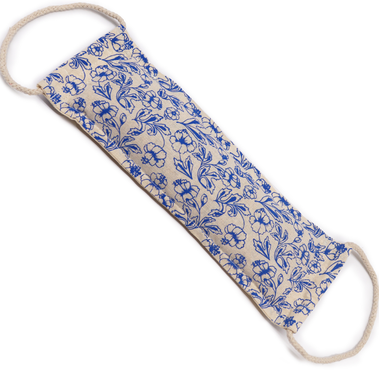 Natural Cotton Wheat Bag - Blue