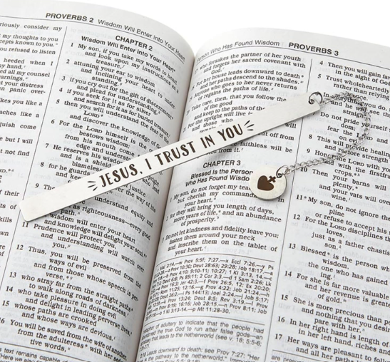 Metal Bookmark – Jesus I Trust in You