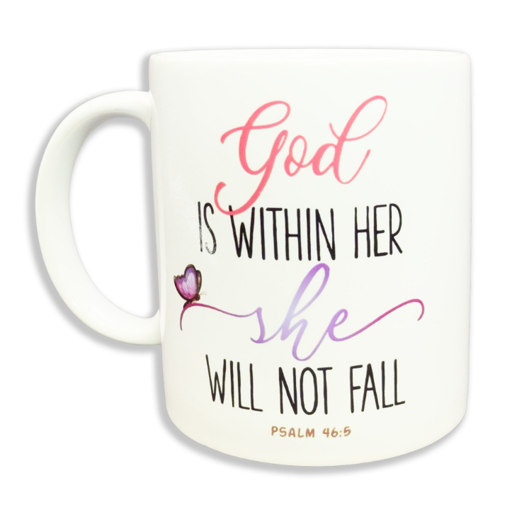 Mug – God is within her